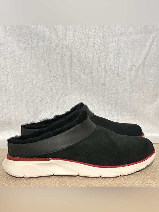 L.L. Bean Shoes - L.L.Bean Womens Black Kennebec Suede Shearling SlipOn Clogs Slippers Shoes SZ 8M
